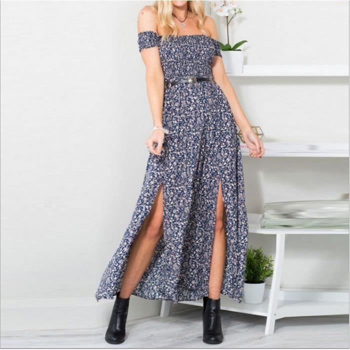 Robe longue fendue boheme outlet