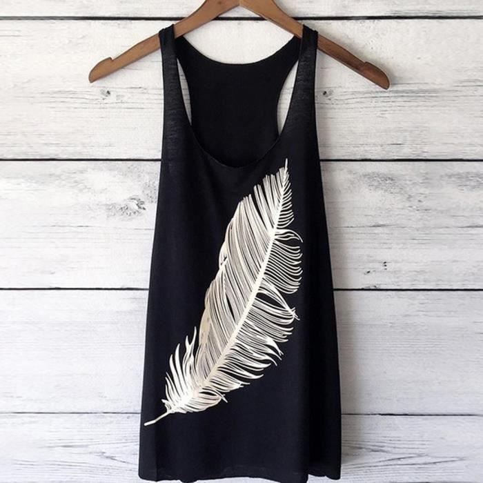 Debardeur long noir femme clearance