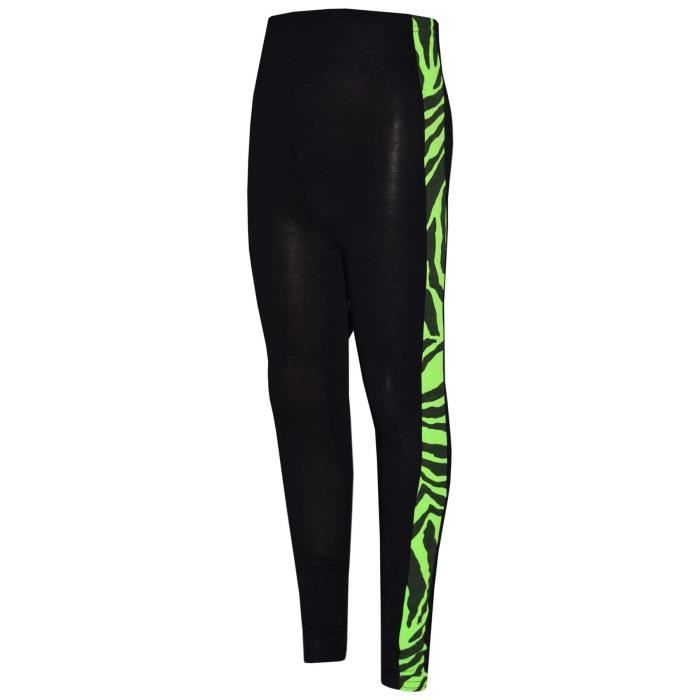 imprimé zèbre vert fluo