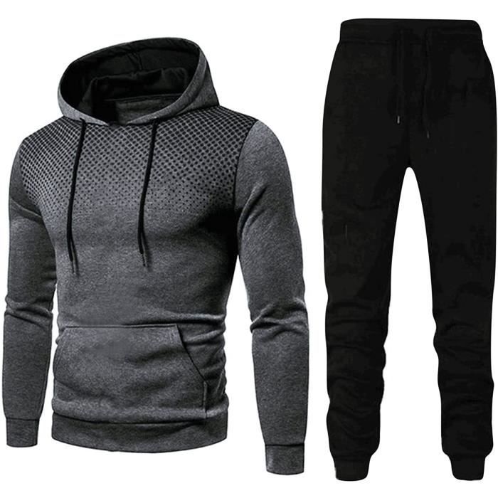 Surv Tement Homme Ensemble Ensemble Survetement a Capuche Surv Tement pour Homme Jogging Sweat 2 Pi Ces Sportwear Tenues