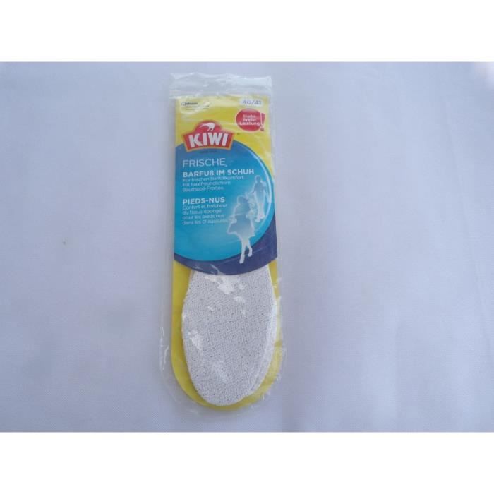 Kiwi Semelle Chaussure Fresche Pieds Nus 40 41 Tissu ponge Blanc