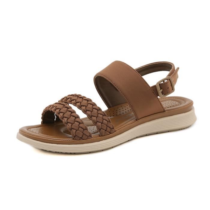 Sandales Plates Orthopédiques Pour Femme - Confortables, Respirantes, Antidérapantes (Style Boho) - 10