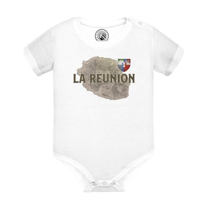 Body Bébé Planetee 'Fier D'être Réunionnais' - Imprimé En France Qualité Premium