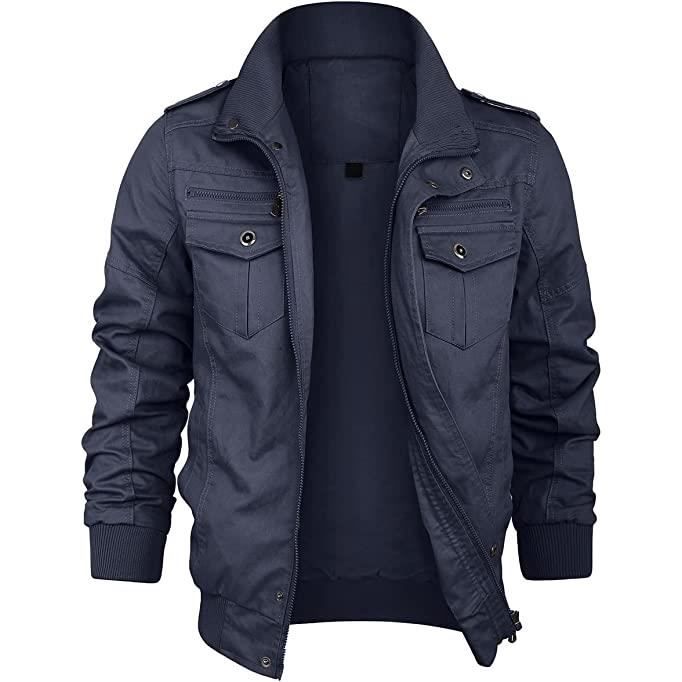 Veste Homme Militaire de Coupe Vent Blouson Homme Cargo L ger