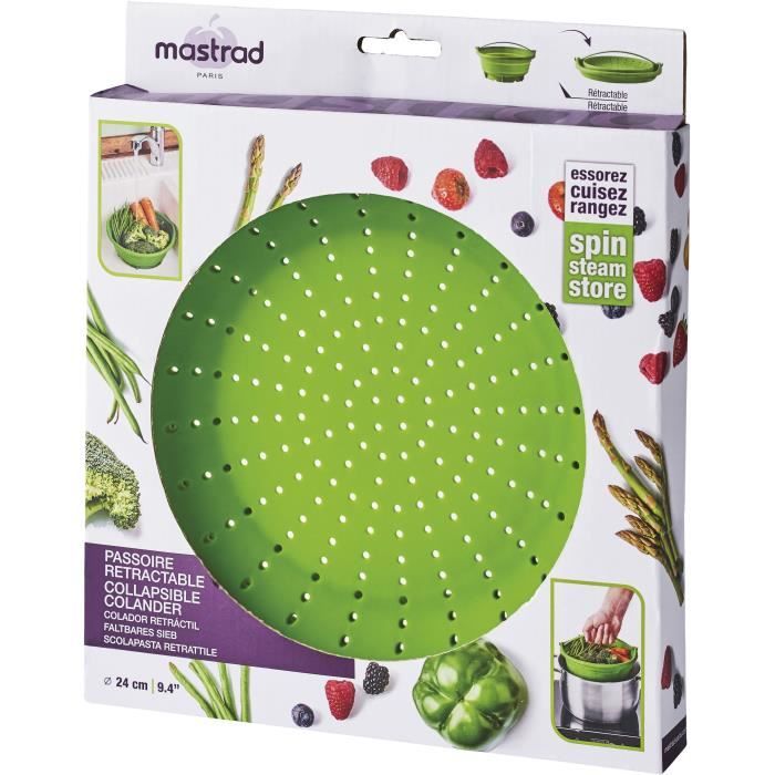 Passoire Mélamine Zeal 24 Cm Crème - Pied Stable évier - Lavable Lave-vaisselle - Égouttage Efficace Pâtes Et Légumes