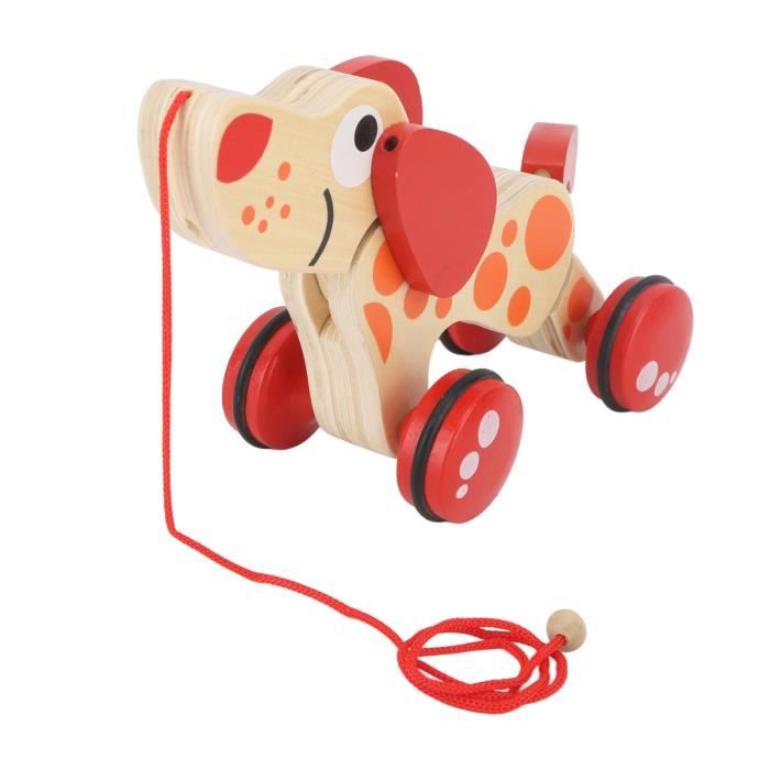 Jouet Canard En Bois à Tirer Pour Tout-Petits 1-3 Ans - Avec Clochette Amusante Et Roues Antidérapantes - Développe Mobilité, Équilibre Et Coordination
