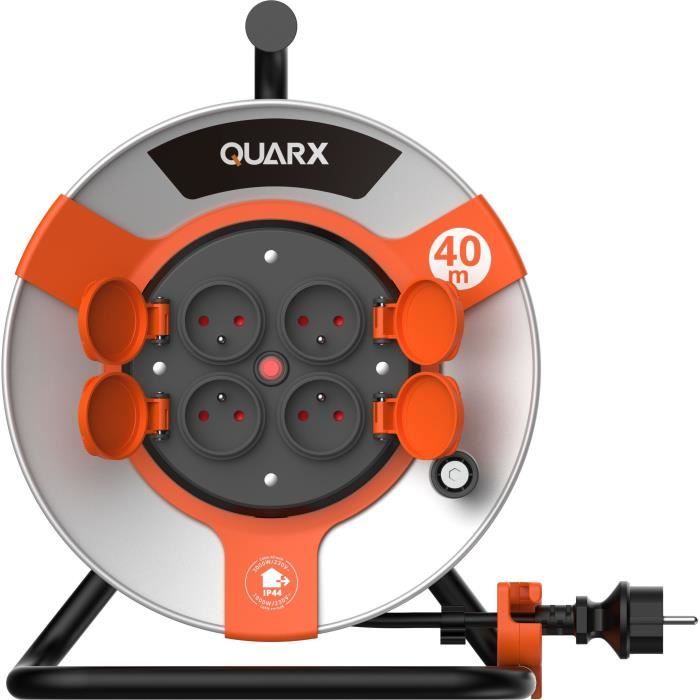 Enrouleur - QUARX - Chantier - 40m H07RN-F. 3G25mm² tambour métallique
