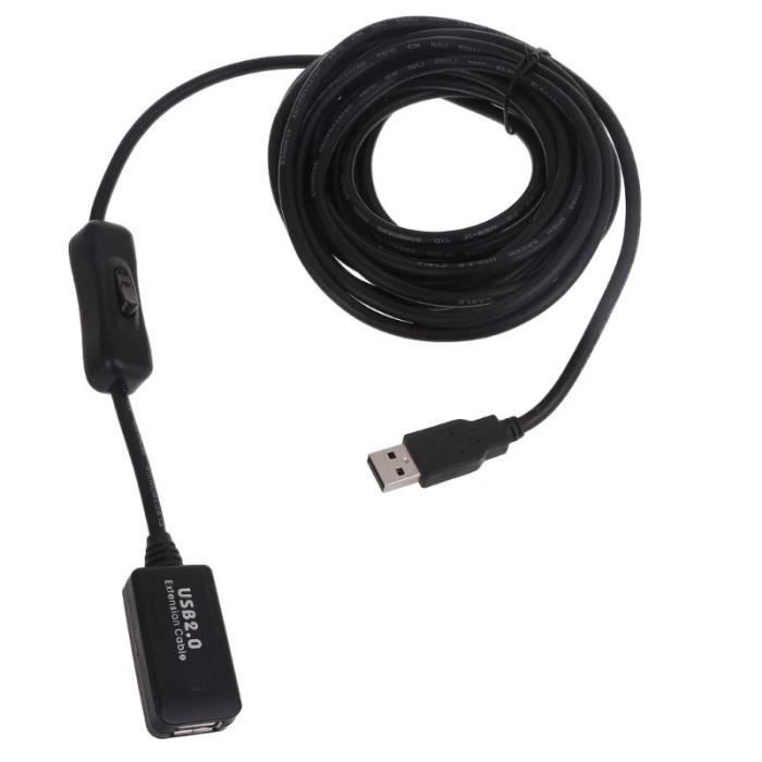 Câble USB Actif Répéteur 5m Haute Vitesse - Kenable - Neuf - 1 An Garantie