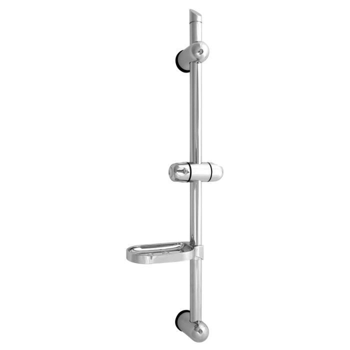 Barre de douche Tringle d'angle 90 x 90 cm en Aluminium Chrome