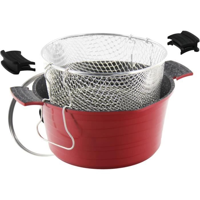 Friteuse Compacte En Acier Inoxydable Avec Panier – Pour Frites, Beignets, Cuisson Vapeur – 19,3x19,3x10 Cm - 8