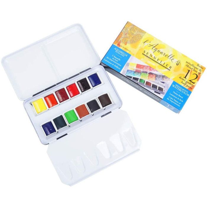 Recharge Aquarelle Semi-humide Prang Magenta - Demi Casseroles, Neuf, Idéal Pour Artistes
