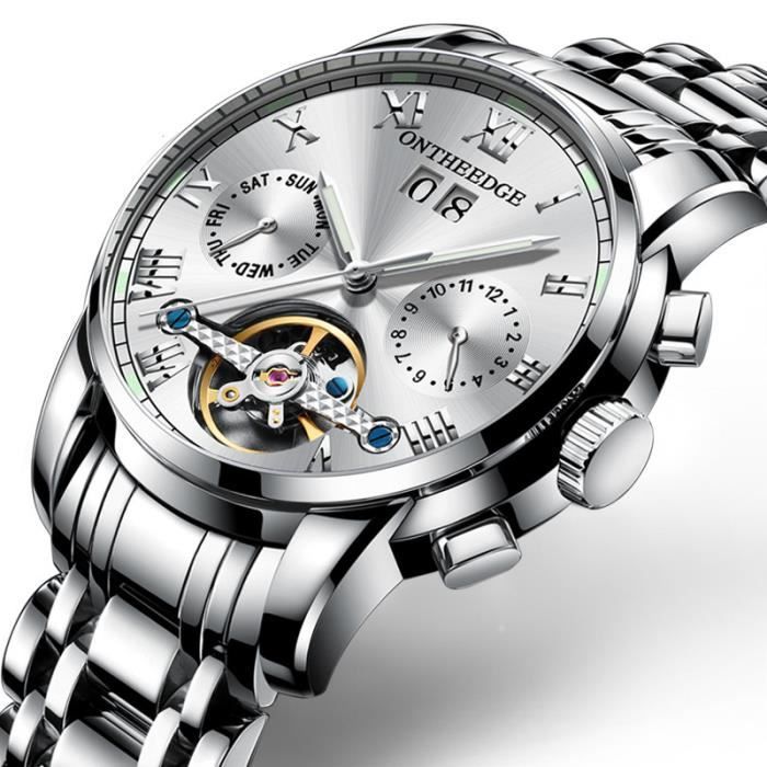 SHARPHY montres automatiques hommes luxe 2018 men watch bracelet étanche argent