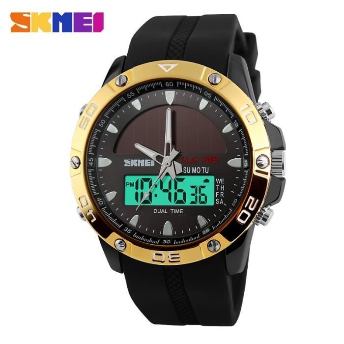 Skmei 1257 - Montre Sport Numérique Homme - Silicone Bleu - Étanche 50 M - Multifonctions