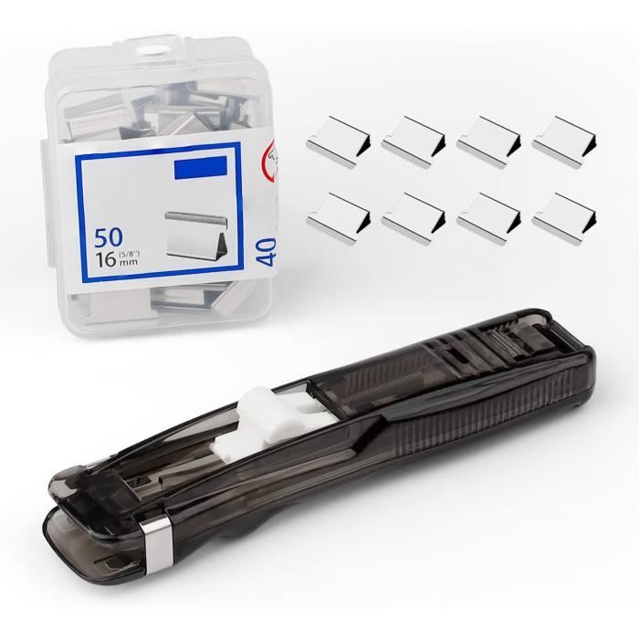 TEHAUX 20pièces Clips De Reliure Plastique Transparent Pince