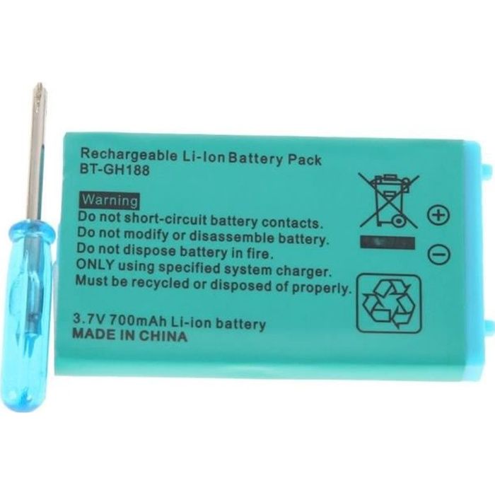 Batterie pour Nintendo GameBoy Advance SP (GBA SP) - 600 mah 3,7 V + tournevis - AGS-003 Batterie pour Nintendo GameBoy Advance SP