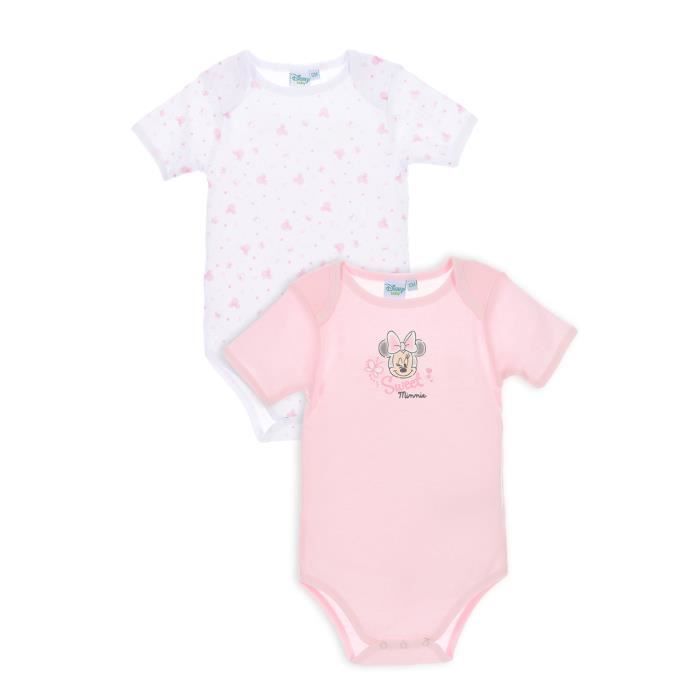 sans marque Lot de 2 Body Manches Longues Coton