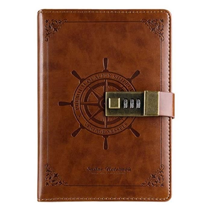 NectaRoy Cuir Vintage Journal Agenda(20 cm*12 cm), Carnet de notes rechargeable avec séparation, bloc-notes, idéal pour cadeaux, voyages, d' écriture et de l'esquisse