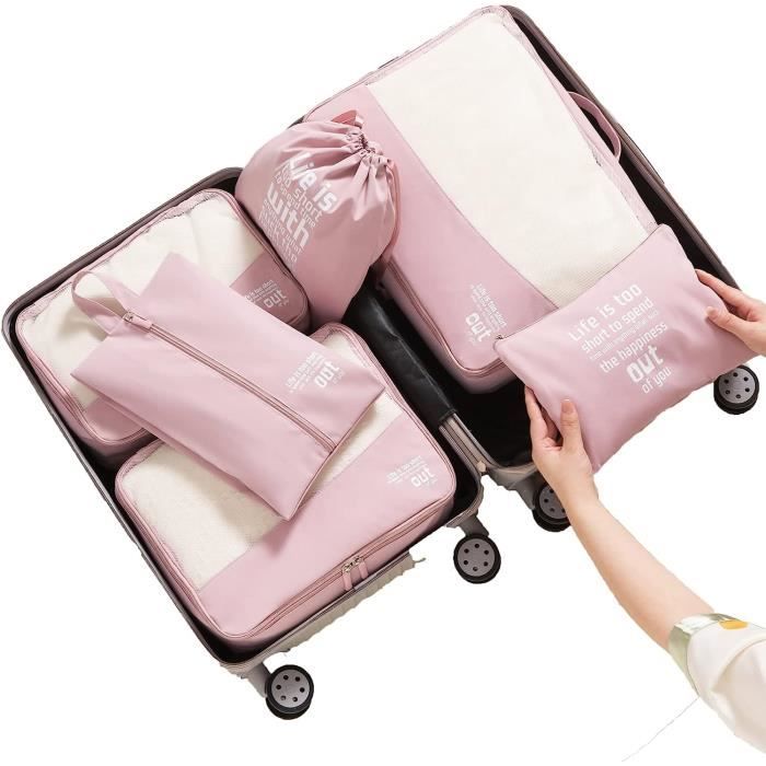 Organiseur De Bagage 6 Set, Packing Cubes, Organisateur De Valises Pour Les Vacances Et Les 