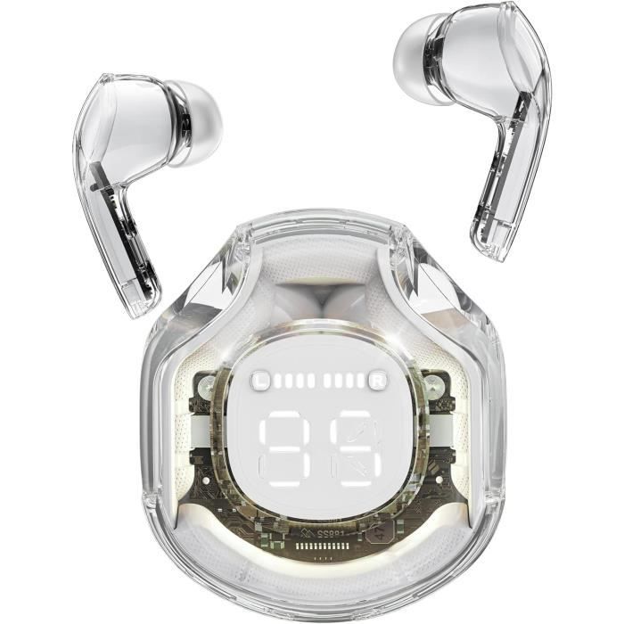 VEATOOL X15 Écouteurs Sans Fil, 72H Hi-Fi Stéréo Basses Profondes Avec Micro Anti-Bruit IP7 Étanche Casque Sport Avec Affichage De Puissance LED