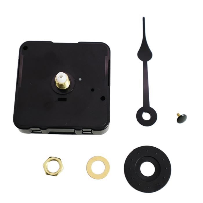 Kit Mouvement Horloge Murale 24 Heures Avec Aiguilles Métal - Précis, Idéal Bricolage DIY Pour Horloges En Bois Ou Métal