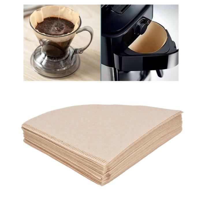 Filtres à Café Papier 500 Pièces - 64mm Naturel Non Blanchi - Pour Machines à Café