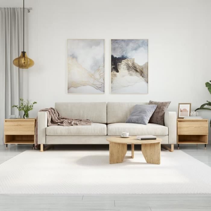 Table basse - VIDAXL - 50x46x50 cm - Chêne sonoma - Bois dingénierie - 2 pièces