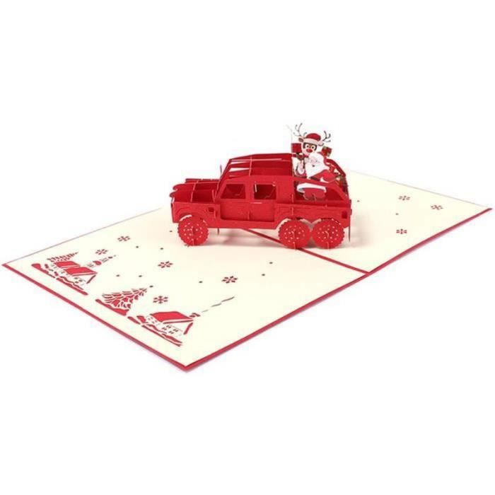 CP12110Carte de Noel 3d,Carte de Noel Pop up avec Enveloppe Carte d