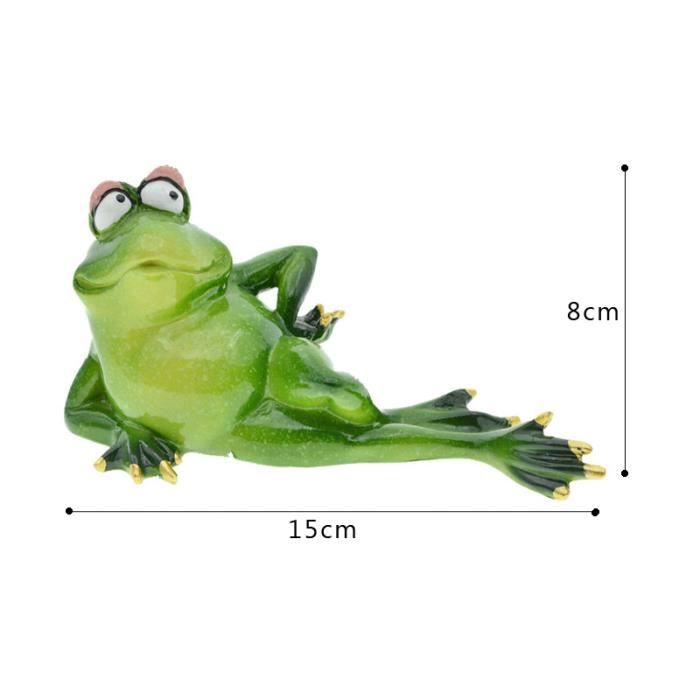 Figurines Grenouilles à Suspendre - Lot De 3 En Résine Verte - Décoration Pour Pots De Fleurs, Jardin, Balcon, étang - Résistantes Aux Intempéries - 7