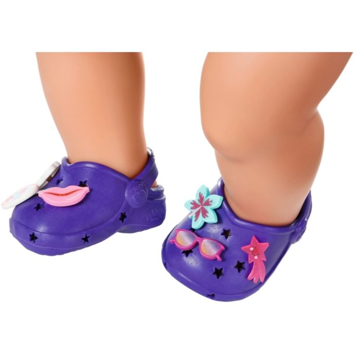 Chaussures de bain BABY BORN Personnalisables avec pins 3 modèles assortis Pour poupon 43cm Aléatoires