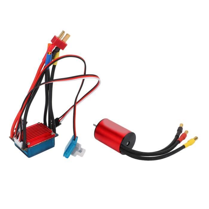 Garosa Kit ESC moteur Kit Moteur sans Balais 1410 + ESC 18A Rouge Accessoire de Remplacement de