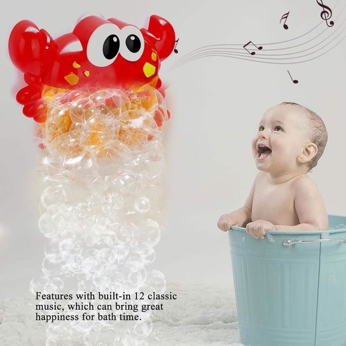 Crabe - Jouets de bain à bulles soufflants pour bébé, fabricant de mousse  d'extérieur, requin et crabe de des - Cdiscount Puériculture & Eveil bébé