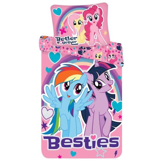 Herding Parure De Lit Unicorn Academy, Taie D'Oreiller Env. 70 X 90 Cm, Housse De Couette Env. 140 X 200 Cm, Avec Fermeture Éclair Et Motif Réversible, 100% Coton/Renforcé