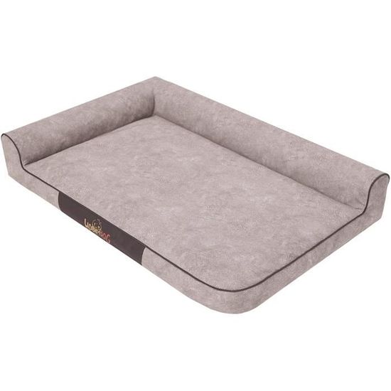 Panier Pour Chien Bjird – Lit En Mousse PU Avec Housse Cordura Amovible Lavable 30° – Taille XXXL 132x106 Cm – Graphite