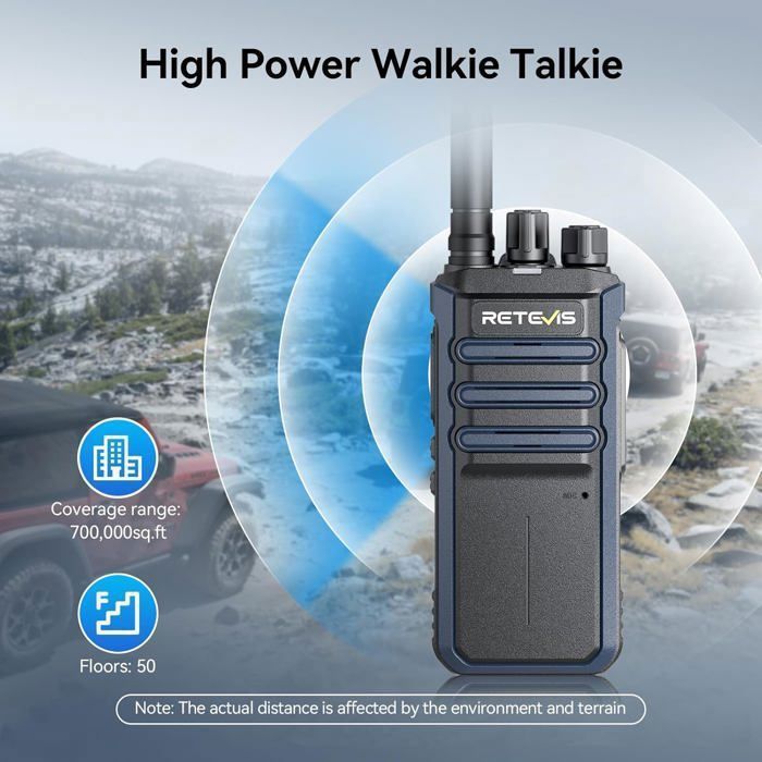 Retevis RT86A Radios Bidirectionnelles Longue Portée, Talkie Walkie Professionnel, 2500mAh, Appel de Groupe, Talkie Walkie Rechargeable pour Chantiers, Logistique et Transport (2Pcs Retevis RT86A Radios Bidirectionnelles Longue Portée, Talkie Walkie Professionnel, 2500mAh, Appel de Groupe, Talkie Walkie Rechargeable pour Chantiers, Logistique et Transport (2Pcs