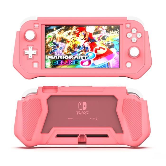 Étui rose Kawaii pour Nintendo Switch, coque de protection rigide, coque  pour console Nintendo Switch PomerCon, coque arrière colorée, poignées  amovibles