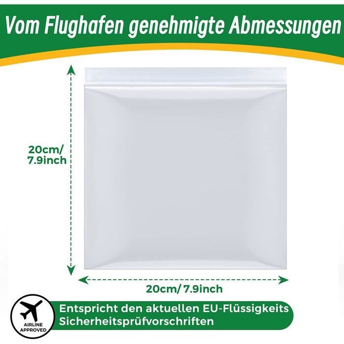 Lot De 12 Trousse Voyage Avion Cabine Transparente Femme 20X20Cm Kit Scell?� Trousse De Toilette 