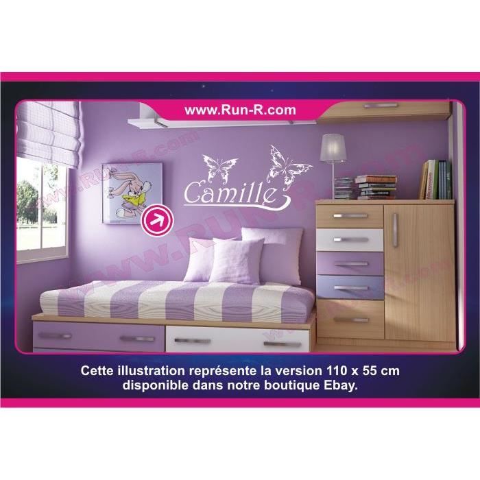 Autocollant Mural Personnalisé Prénom Fille Thème Musique - Déco Chambre Bébé, Vinyle US (MA47)