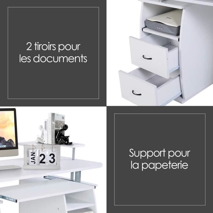 GOPLUS Bureau Pour Enfants 90x45x90CM-1 Tablette&1 Tiroir Coulissants-1 Bibliothèque+2 Compartiments Ouverts-Naturel - Maison