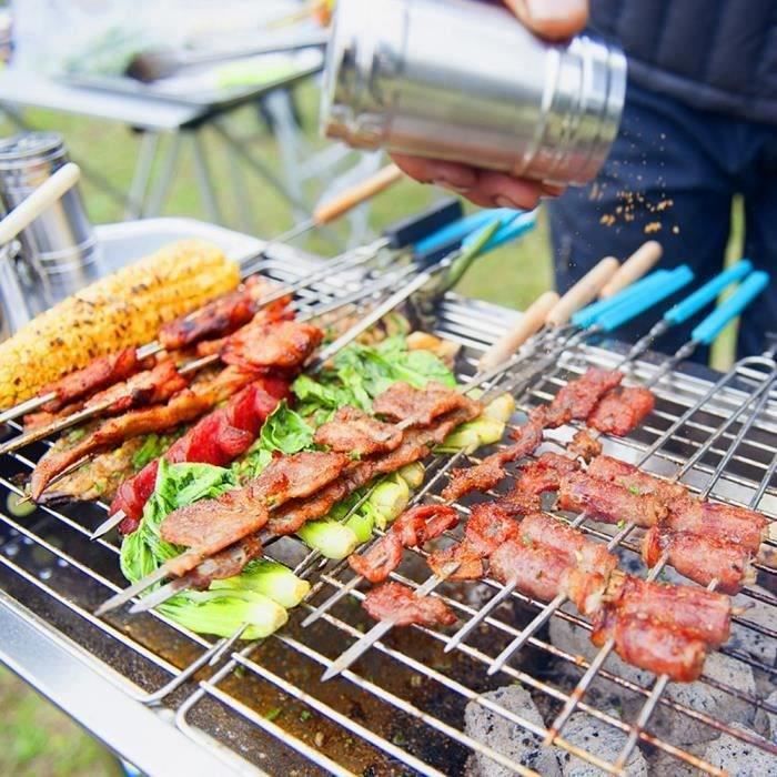 Barbecue extérieur Portable Barbecue en Acier Inoxydable Fumeur de