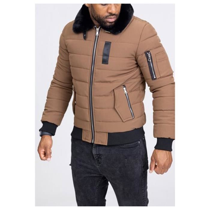 Doudoune beige on sale homme