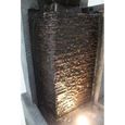 Fontaine de Jardin Cascade avec éclairage LED - ARNUSA - BK843 - Hauteur 109cm - Polyrésine Grise-2