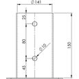 TRIBECCO® Douille à visser pour poteaux en bois rond galvanisé à chaud (Ø 140 mm) - Support de poteau rond - Support de clôture - Do-2
