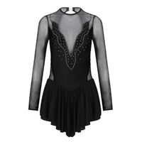 Robe Patinage Artistique Fille – Justaucorps Strass Pour Compétition, Danse, Gymnastique - 10