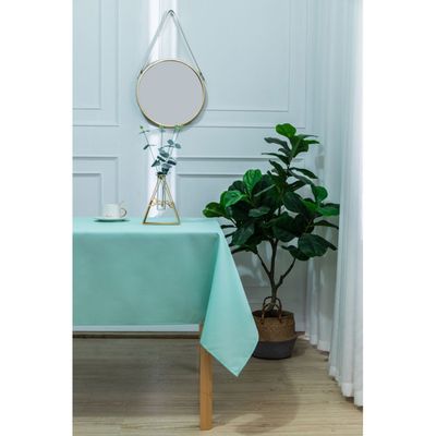 Nappe Toile Cirée Home Direct Rectangulaire 140x180cm - Motif étoiles Vert Sauge, Entretien Facile