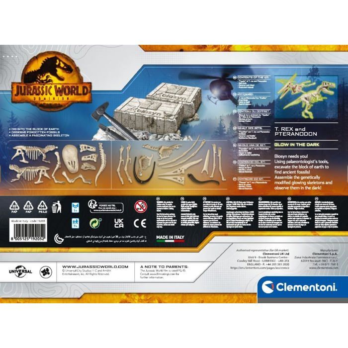 Janod Jeu De Fouille Dino - Kit Archéologue 87 Accessoires - 10 Squelettes à Reconstituer Avec Sable, Loupe, Pinceau - Bois FSC Dès 4 Ans