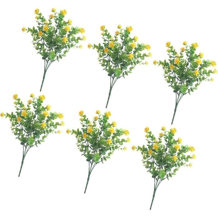 Lot de 20 feuilles de bambou artificielles en plastique pour décoration