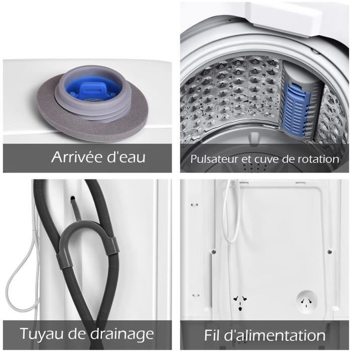 Tuyau De Remplissage pour Lave-Linge 2,5 M Bleu