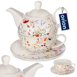 Lot De 6 Tasses à Café Avec Soucoupes – Porcelaine Blanche Liseré Argenté, Style Années 20, Lavable Machine