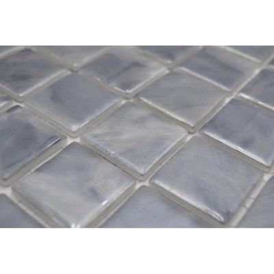 Plaque De Mosaïque En Verre Gris Clair – 30x30 Cm – Brillant – Pour Cuisine, Salle De Bain Ou Miroir – Mosaik-Netzwerk