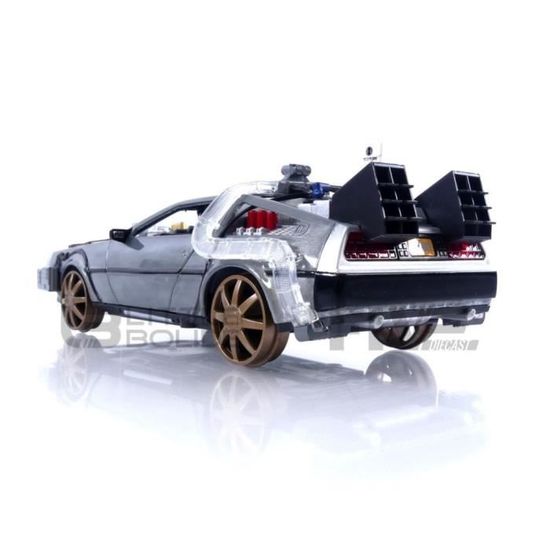 Voiture DeLorean Retour Vers Le Futur 1:24 - Jada Toys - Portes Ouvrantes, Roues Pliantes, Éclairage - Collection